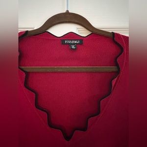 NWOT Light Cotton Roz Ali Top 2X never worn Redish more Burgundy